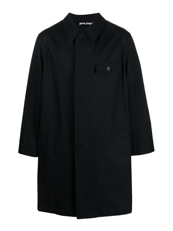 Palm Angels: ニーレングスコート - 膝丈コート - 黒