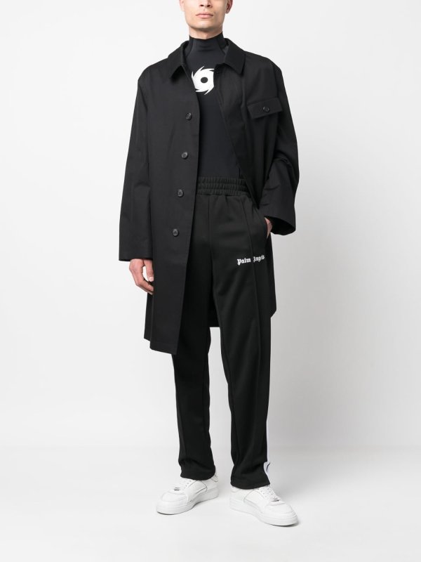 Palm Angels: ニーレングスコート online - 膝丈コート - 黒