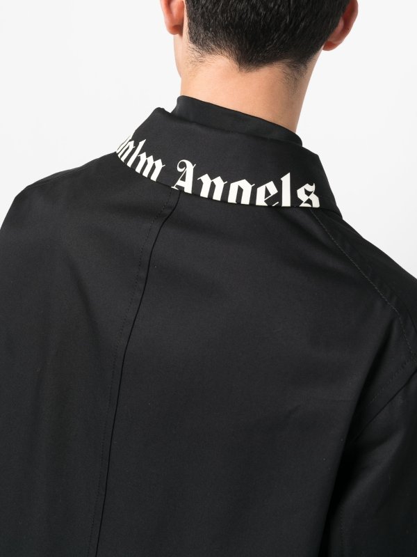 膝丈コート - 黒 shop online: Palm Angels