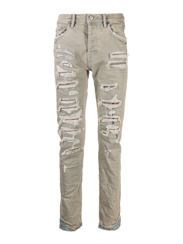 PURPLE BRAND: Jeans Rectos - Vaqueros Rectos - Azul