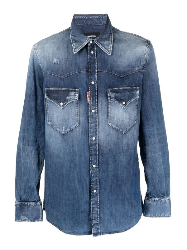 DSQUARED2: Camisas - Camisa - Azul Oscuro