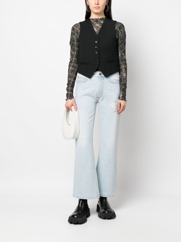 ERL: casual trousers online - Distressed denim pants