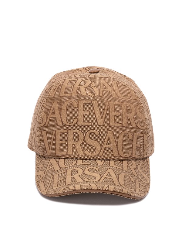 VERSACE: hats & caps - `versace` logo baseball cap