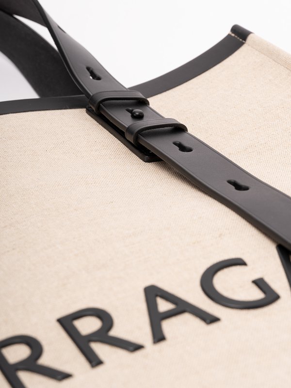 トートバッグ - ベージュ shop online: SALVATORE FERRAGAMO