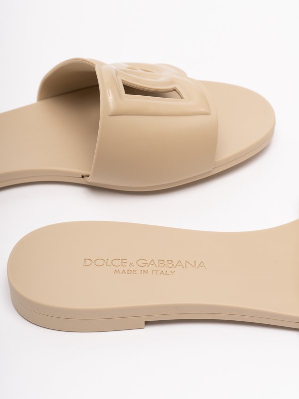 DOLCE & GABBANA buy online Rubber beachwear slides with dg logo