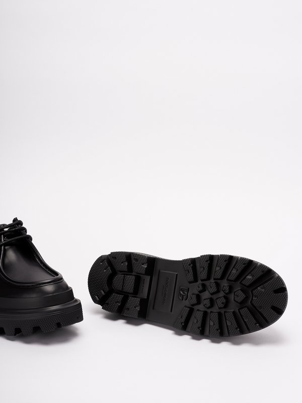 Scarpe derby `trek` in pelle spazzolata shop online: DOLCE & GABBANA