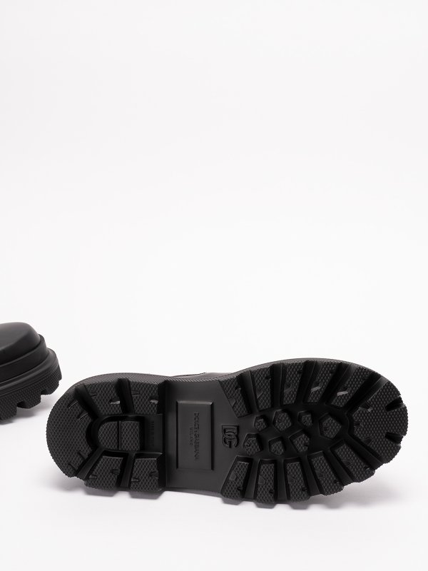 Brushed leather ankle boots shop online: DOLCE & GABBANA