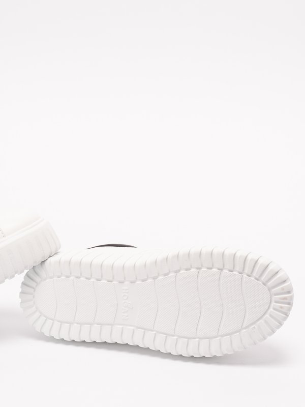 `h stripes` leather sneakers shop online: HOGAN