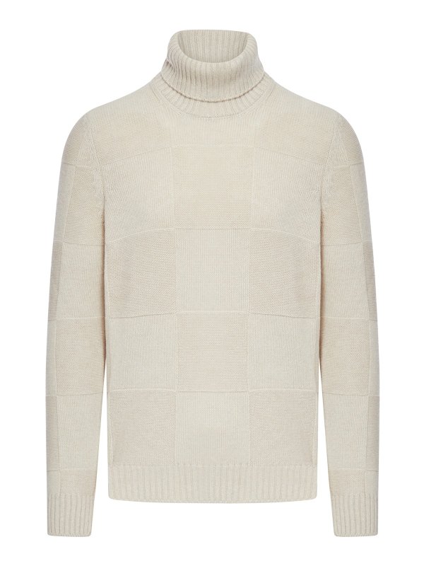 NOME: Strickpullover mit Rundhalsausschnitt - Rundhalspullover - Weiß