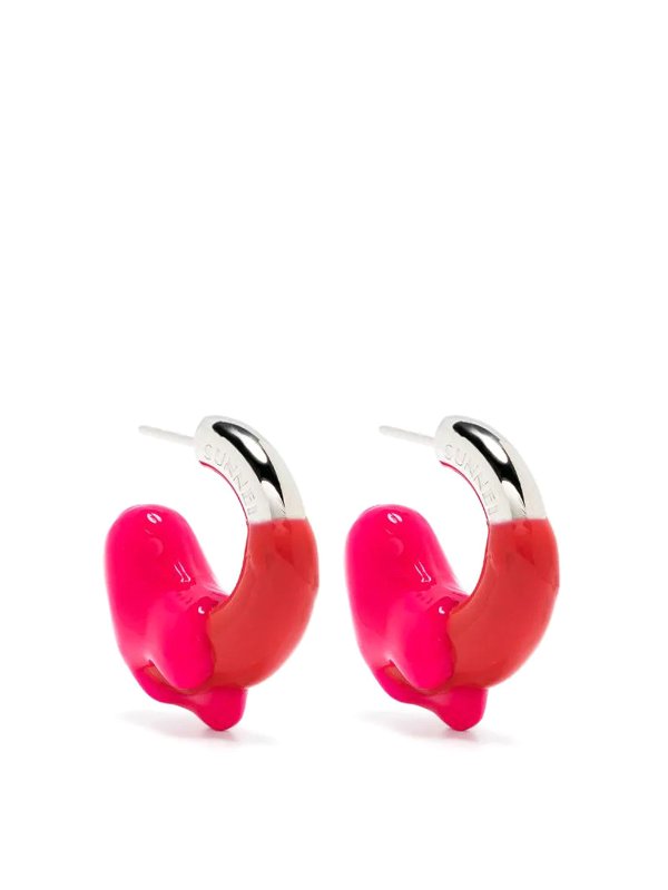SUNNEI: Earrings - Mini double rubberized earrings