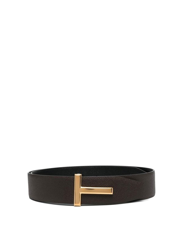 TOM FORD: belts - Small grain calf reversible belt