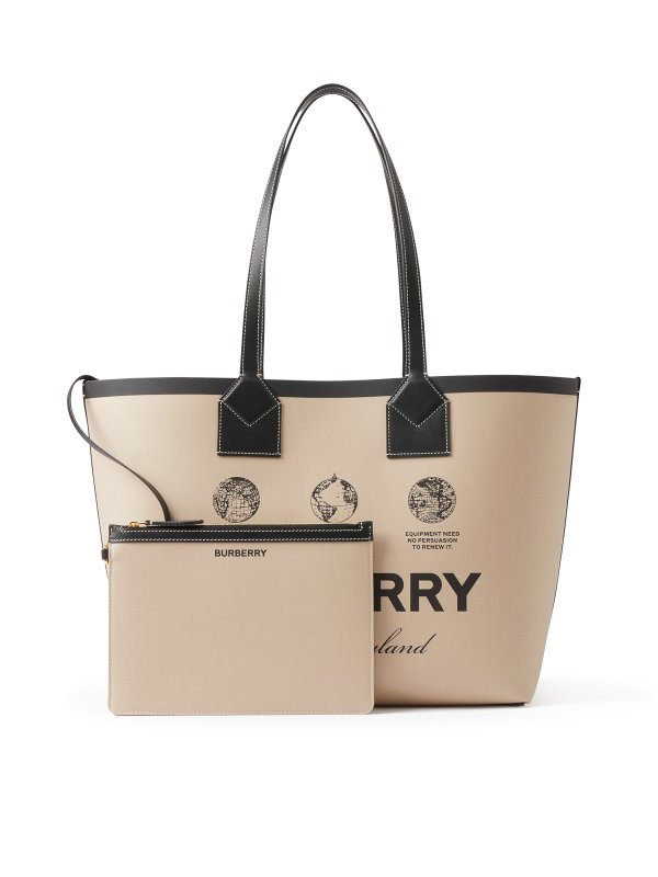Leather tote shop online: BURBERRY