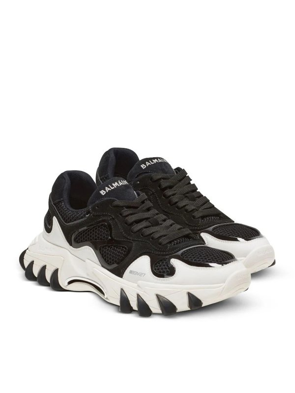 Balmain: trainers online - Leather sneakers