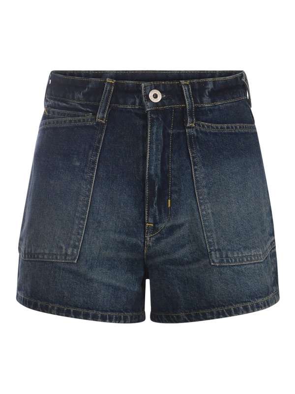 KENZO: pantaloni shorts - Shorts kenzo in denim