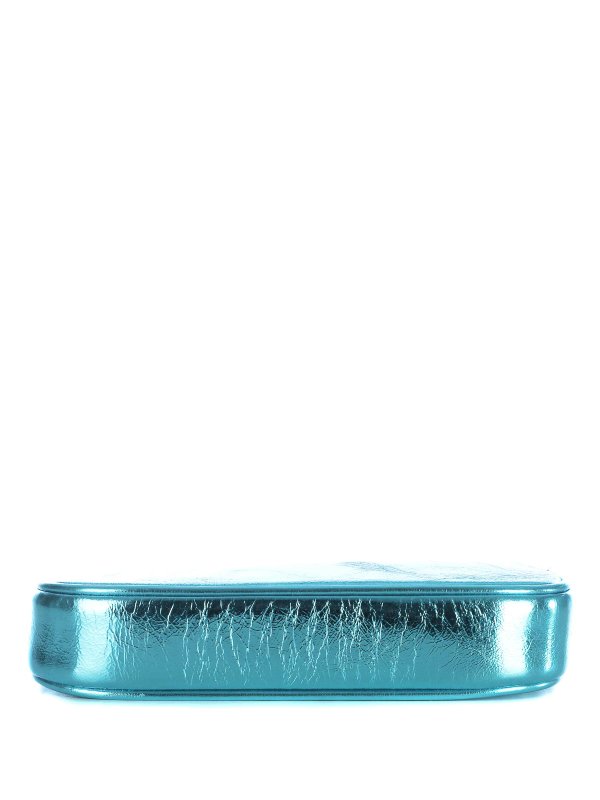 Borsa di gran lunga in pelle metallizzata shop online: BY FAR