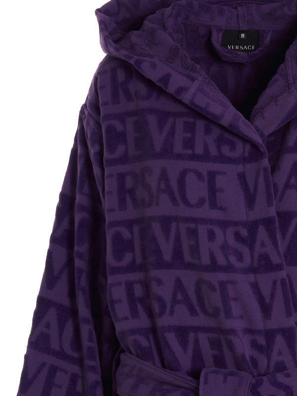 The Best Shops VERSACE: homeware - Sequin logo bathrobe