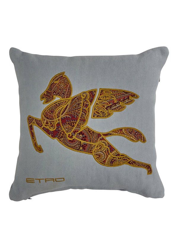 ETRO: Maison - Coussin - Bleu Clair