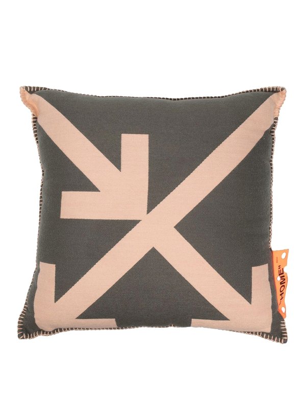OFF-WHITE: homeware - Arrow wool blend blanket