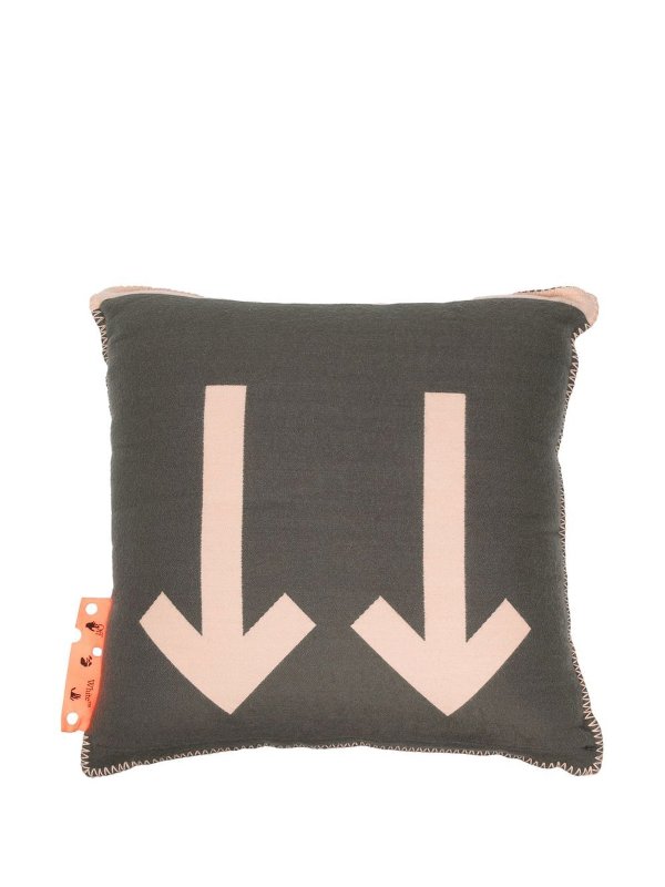 OFF-WHITE: homeware online - Arrow wool blend blanket