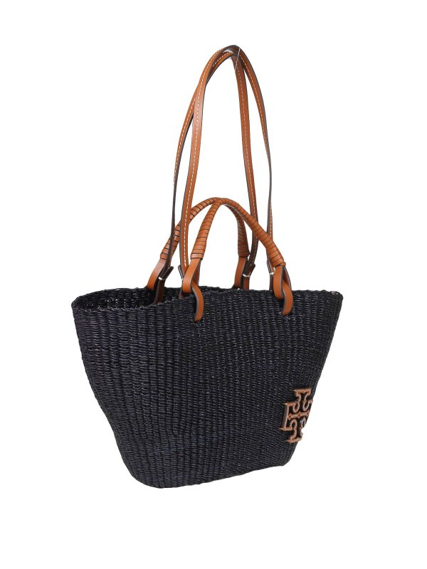 Totes bags Tory Burch - Tory Burch ella straw bag in black straw - 151365001