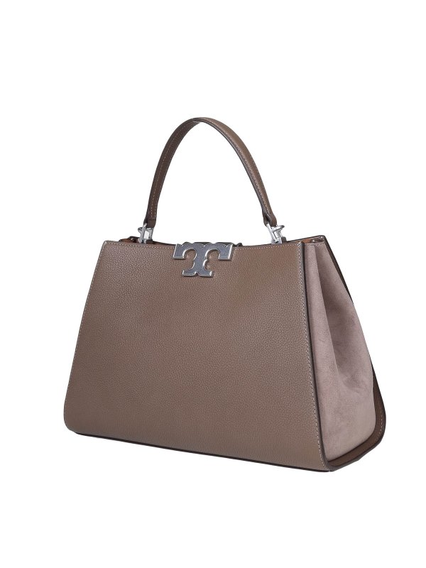 The Best Shops TORY BURCH: cross body bags - Tory Burch Eleanor Pebbled in Taupe Leather