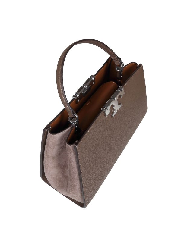 Tory Burch Eleanor Pebbled in Taupe Leather shop online: TORY BURCH