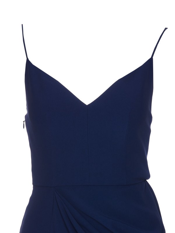 膝丈ドレス - ブルー shop online: ALEXANDER MCQUEEN