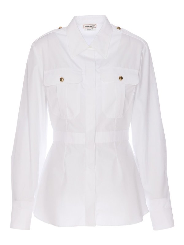 ALEXANDER MCQUEEN: Camisas - Camisa - Blanco