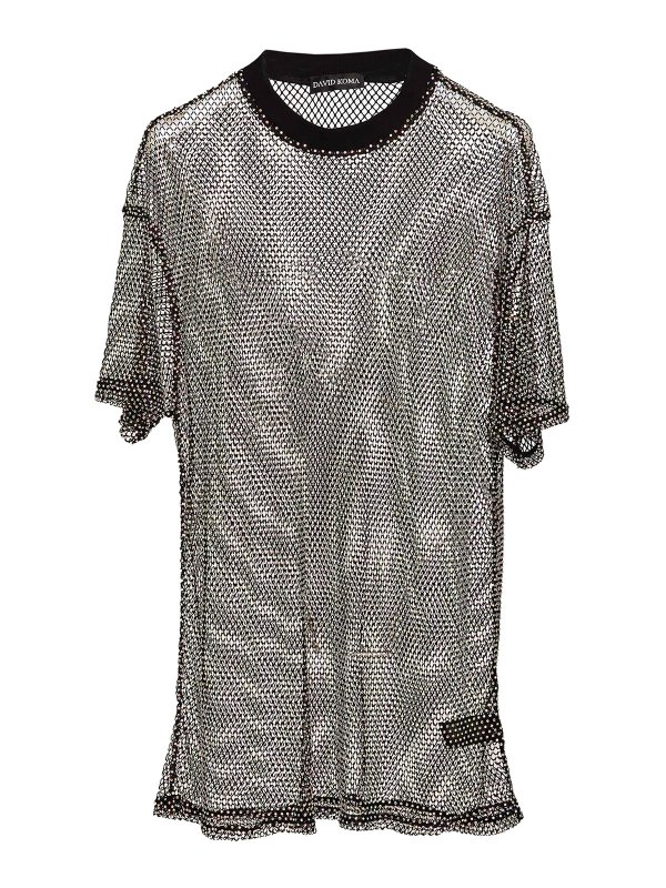 DAVID KOMA: t-shirts - Oversized crystal t-shirt