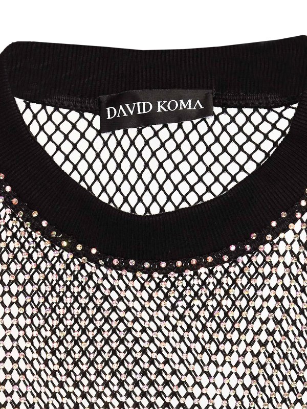 Oversized crystal t-shirt shop online: DAVID KOMA