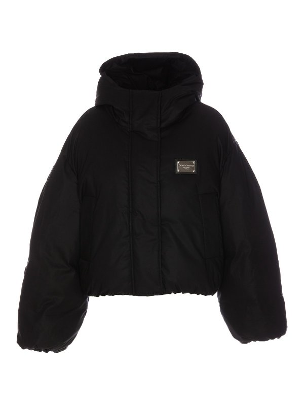 DOLCE & GABBANA: casual jackets - Patch logo down jacket