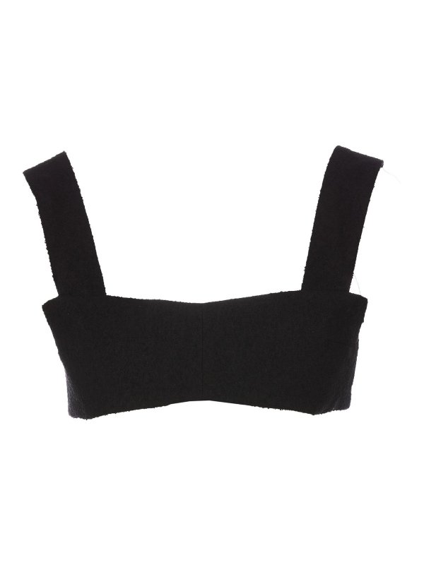 PATOU: Tops y camisetas sin mangas - Top - Negro