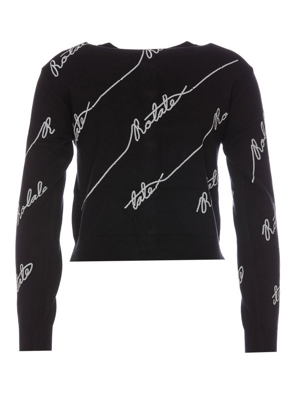 ROTATE Birger Christensen: cardigans online - Sequins logo cardigan