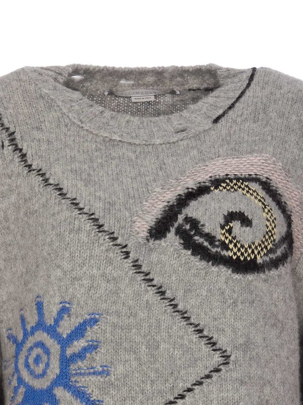Folk artwork sweater shop online: STELLA McCARTNEY