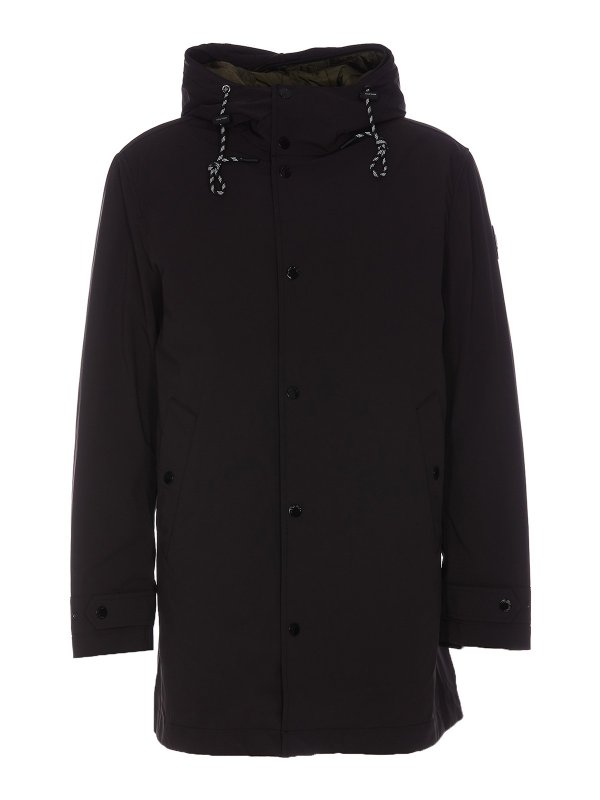 WOOLRICH: short coats - Stretch padded coat