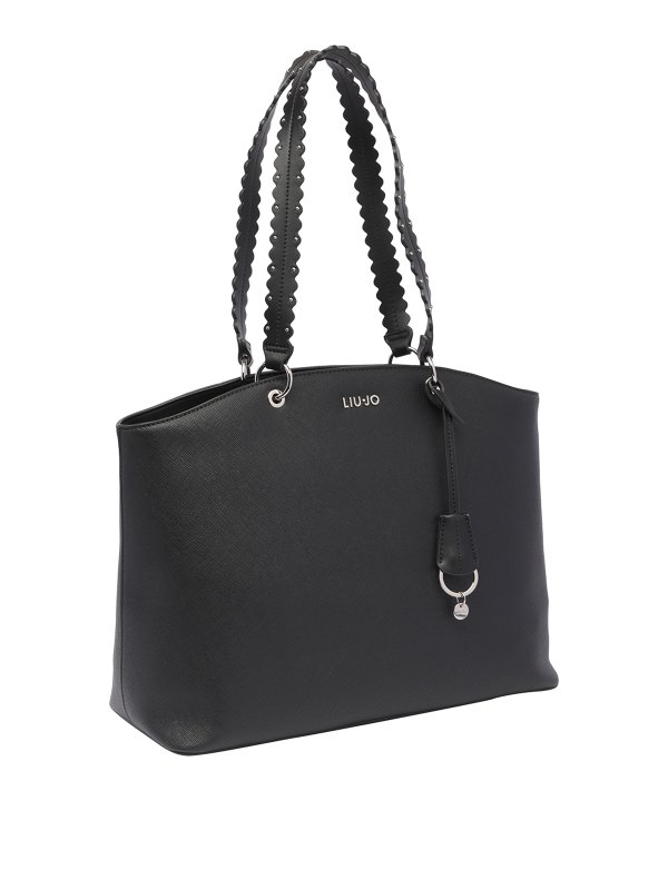 トートバッグ LIU JO Woman Tote bags Black AA5026E0064 22222 Liu Jo Large logo tote bag - Black - Women | AF3202E008722222