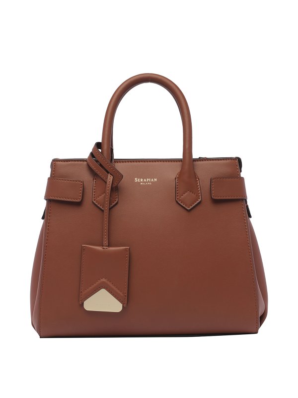 Serapian: トートバッグ - クロスボディバッグ - ブラウン