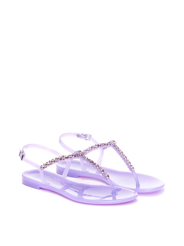 Sandal with crystals shop online: MENGHI