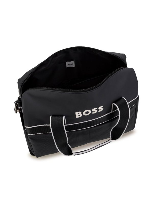 The Best Shops Hugo Boss: totes bags - Black nylon baby boy hugo boss changing bag