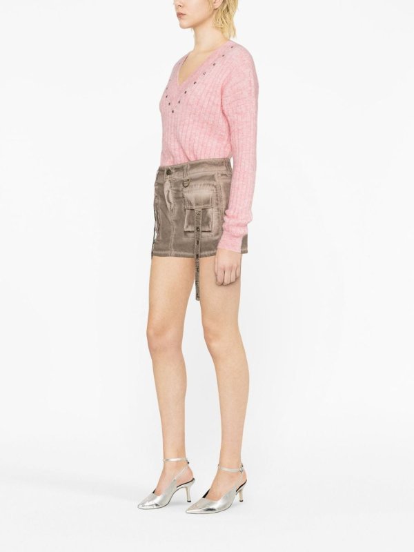 ALESSANDRA RICH: crew necks online - Embellished ribbed jumper