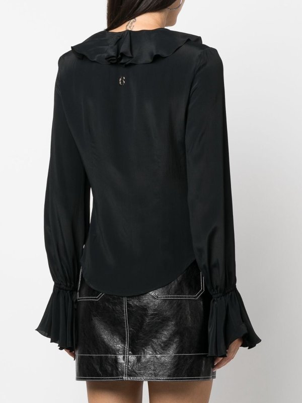 BLUGIRL: blouses online - Blugirl Ruffled Long-Sleeve Blouse