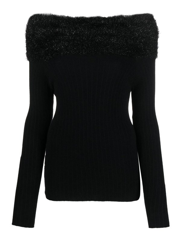 BLUGIRL: crew necks - Off-shoulder jumper