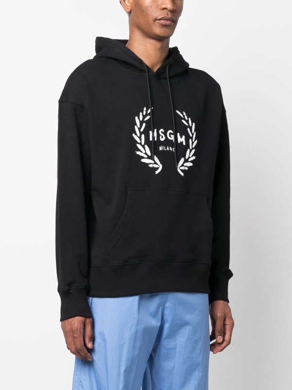 The Best Shops m.s.g.m.: Sweatshirts & Sweaters - MSGM Logo-Print Cotton Hoodie