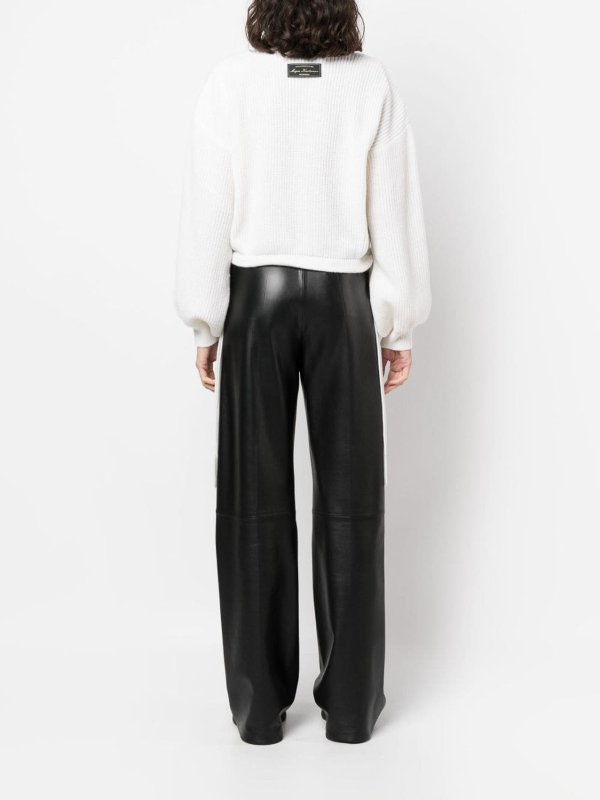The Best Shops m.s.g.m.: crew necks - MSGM Cropped Knit Roll-Neck Jumper