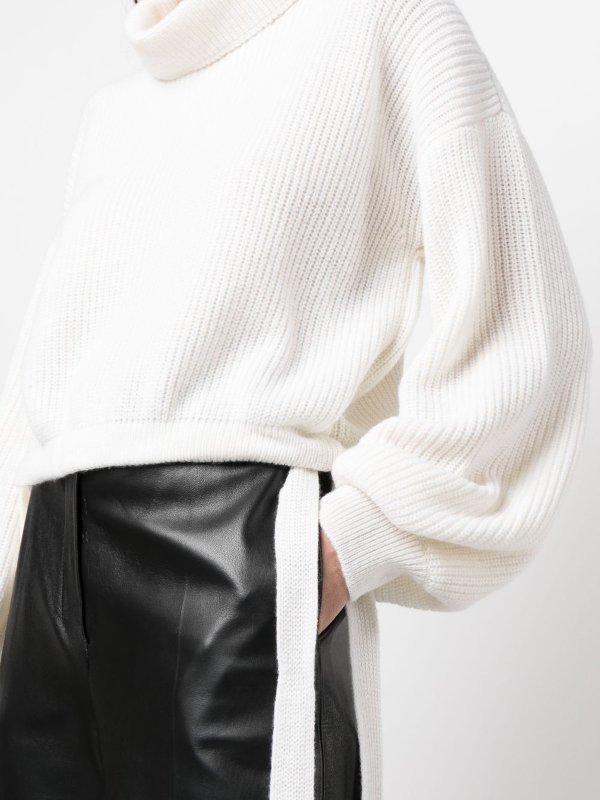 MSGM Cropped Knit Roll-Neck Jumper shop online: m.s.g.m.