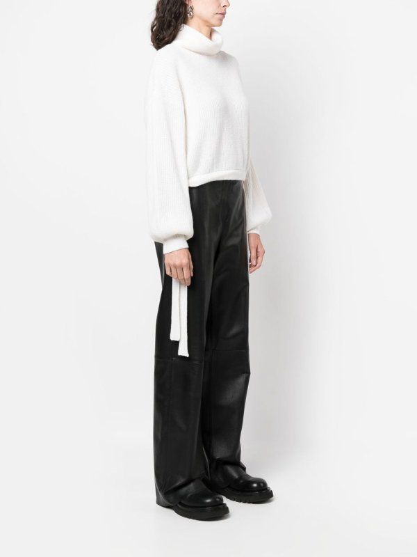 m.s.g.m. buy online MSGM Cropped Knit Roll-Neck Jumper