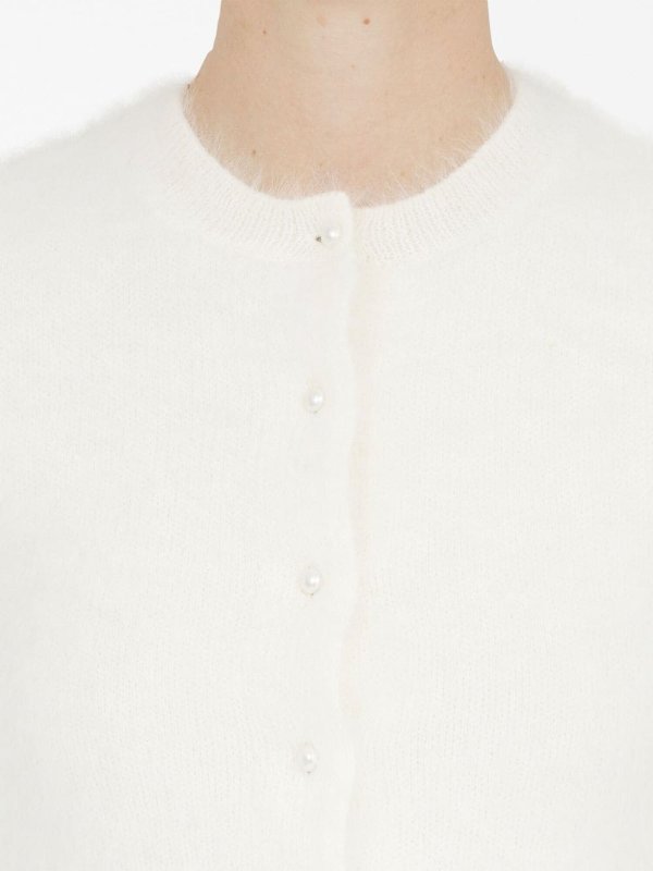 MM6 MAISON MARGIELA: cardigans online - Maison Margiela Cropped Textured Cardigan