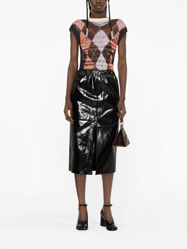 The Best Shops MM6 MAISON MARGIELA: Knielange und Midi Röcke - Midirock - Schwarz