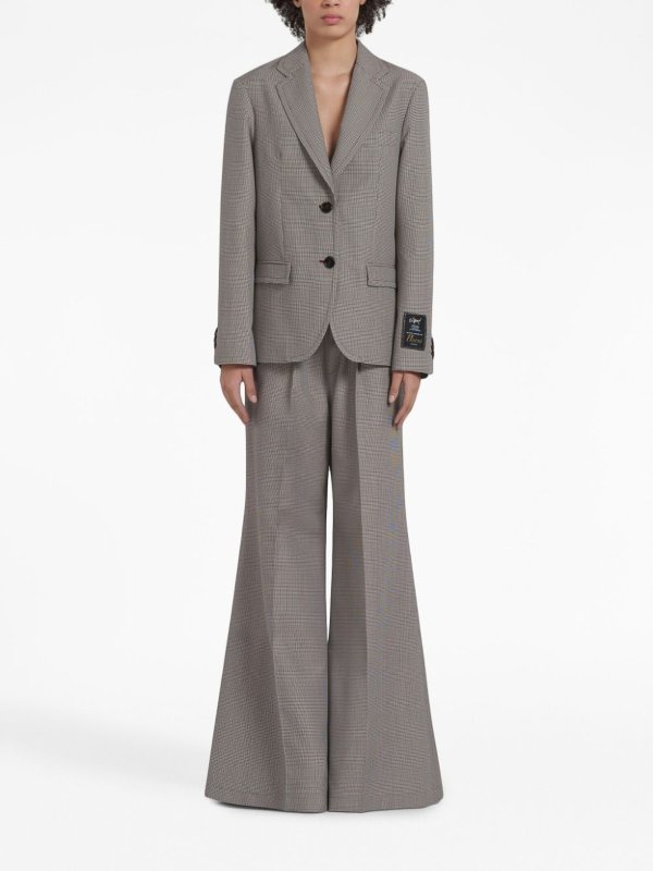 Marni buy online Marni Logo-Waistband Houndstooth Trousers