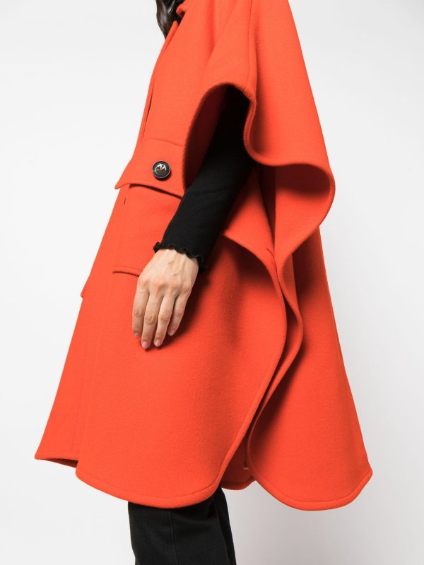 Pinko: knee length coats online - Single-breasted cape